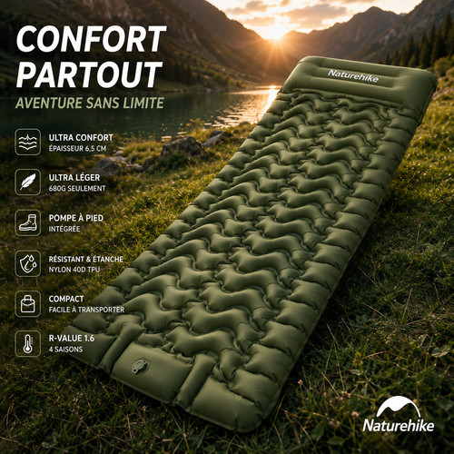 Matelas gonflable naturehike - gonflable,