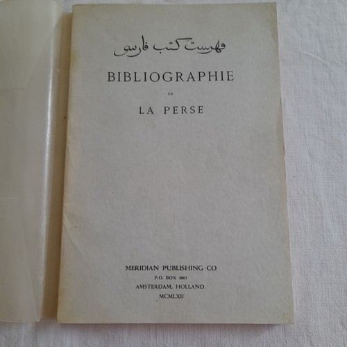 Bibliographie perse - bibliographie,
