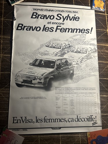 Affiche citroën trophée - citroën,