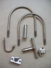 Lot divers équipements de pont voilier bateau accastillages en alu et inox 