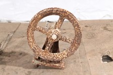 Grande Ancienne Poulie Massif Treuil DEKO Vintage