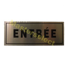 PETIT PANNEAU PLAQUE DE SIGNALISATION POUR PORTE ADHÉSIF " ENTRÉE " ENSEIGNE ALU