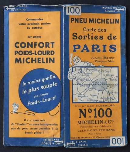 Carte michelin 1932 100 - , n°
