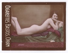Nu Erotica Érotique Nu Vintage Pin Up Photo 1910 Cigarettes Bastos (1484)