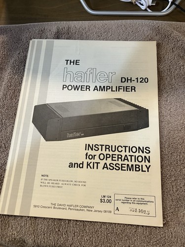 Hafler 120 power - hafler, dh-120