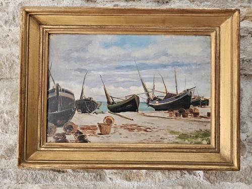Tableau huile sur panneau - tableau,
