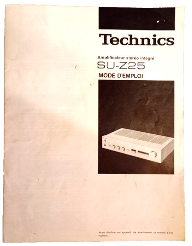 Technics z25 amplificateur - technics, su-z25