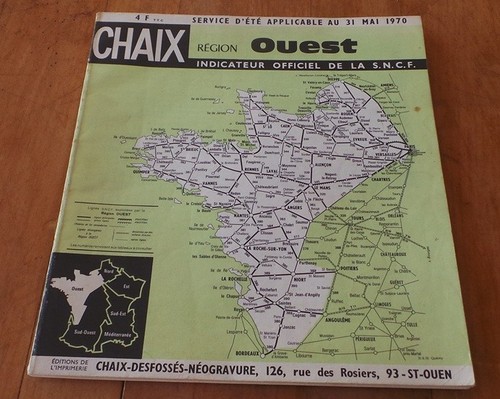 Rare sncf chaix - sncf, ouest