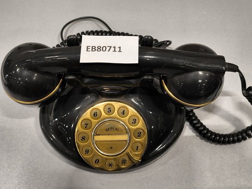 Téléphone rotatif noir - rotatif,