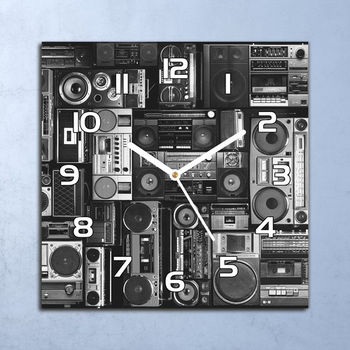 Horloge murale verre 30x30 - horloge,