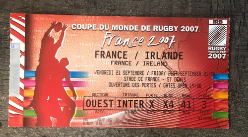 Ticket rugby france v - )),