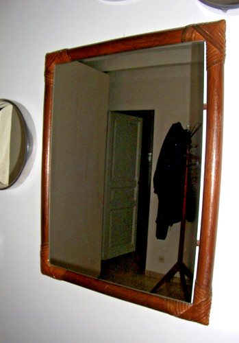 Miroir bambou rotin - miroir,