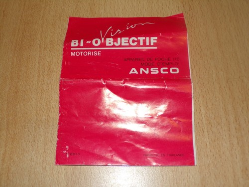 Mode emploi ansco - mode, "