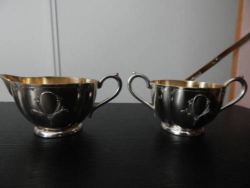 Pot lait sucrier métal - ,sucrier, arg