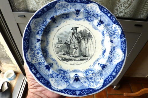 Assiette ancienne faïence - assiette,