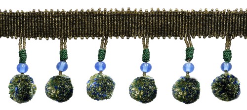 Bordure franges perles - bordure,