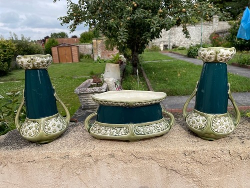 Ancien ensemble jardinière - , et