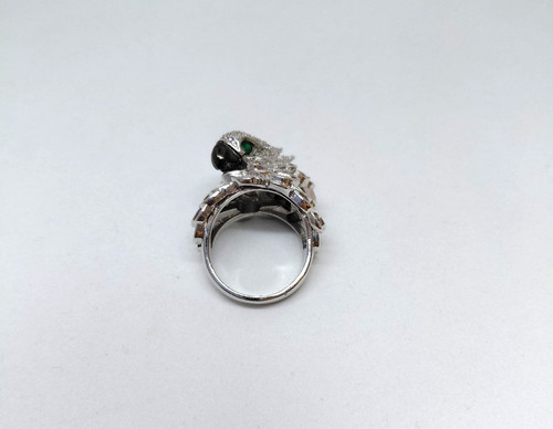 Bague aigle zirconium blanc