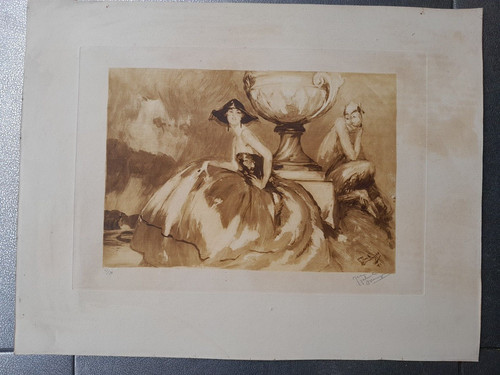 Rare lithographie jean gabriel - rare,