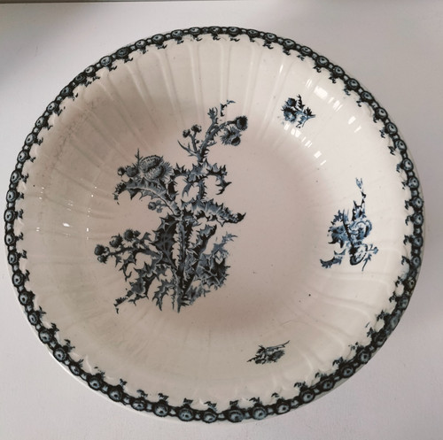 Grand plat creux ancien gien - creux,