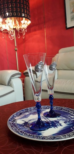 Duo flûtes champagne - duo, pied