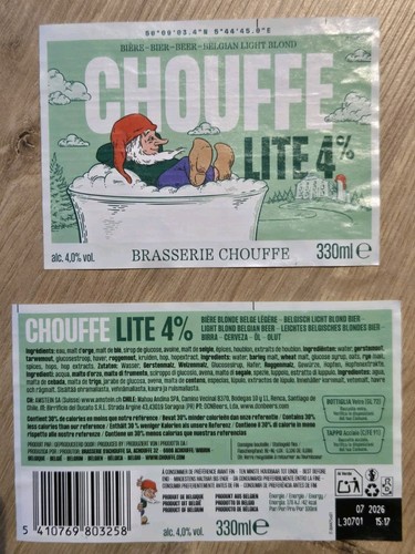 Etiquette biere chouffe - etiquette,
