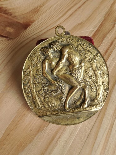 Médaille bronze signé - en,