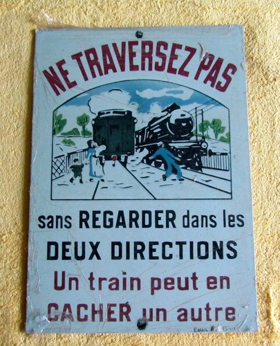 Plaque passage niveau - de,