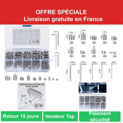290 vis acier inoxydable - vis, en
