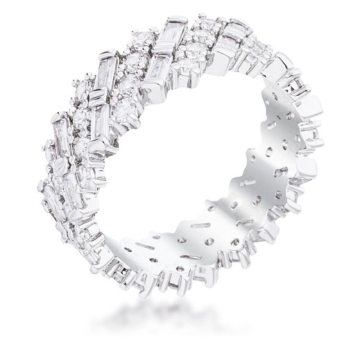Rhodium clear alternating - rhodium,