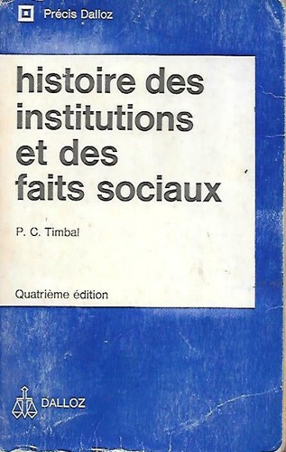 Histoire des institutions et - "histoire,
