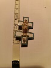 Broche Épinglette Jeanne d'Arc Émaillée Ancienne  Armure Blason