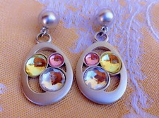 Magnifiques boucles d'oreilles SWAROVSKI Crystal multicolor earrings