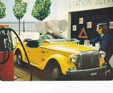 Carte postale postcard 10x15cm BD dessin animés BABAR le petit éléphant AUTO