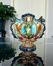 Cache Pot en Barbotine XIXe siècle - Céramique Faïence - Déco Jardin Plante