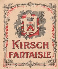 Ancienne étiquette RARE KIRSCH FANTAISIE Etiquette Specimen  Ets G  JOUNEAU