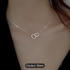 Collier Double Cœur Élégant
