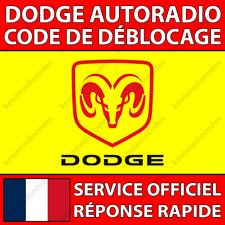 ✅DODGE RADIO CODE DE DÉBLOCAGE POUR TOUS MODÈLES MOPAR UCONNECT R1 8.4 12.0 VP2✅