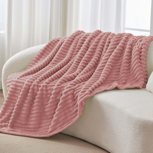 Plaid polaire rose - rose, 1