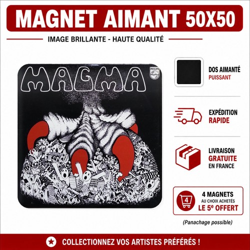 Magnet magma 5x5 cm - magnet,