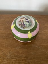 Ancienne Bonbonnière Porcelaine Royale VIENNE Multicolore Vintage #C235