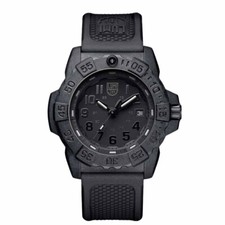 Montre Luminox Navy Seal 3500 Black Out Noir/Noir Cadran Montre Bracelet PU Noir