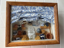 ANCIENNE VITRINE MINIATURE "FLEURISTE"  en BOIS de 8 x 23,5 x 29 cm VINTAGE