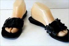 TIMBERLAND Sandales Tongs Tout Cuir Noir T 7.5 US / 39 FR TBE