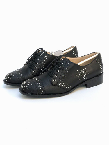 Zara noir clouté plat - zara,