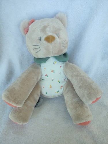 Doudou peluche chat mila - doudou, beige