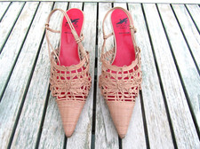 SANDALES A TALONS CUIR BEIGE P 40,5 BOCAGE