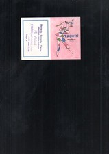 vieux papier carte parfumée calendrier ancien forvil taquin 1962 collection