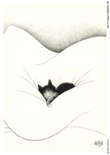 AHSP4-0398-HUMOUR - Dessin d'albert dubout - Extrait de l'album les chats