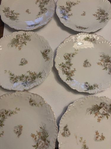 Assiettes dessert peintes - 6,
